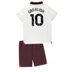 Manchester City Jack Grealish #10 kläder Barn 2023-24 Bortatröja Kortärmad (+ korta byxor)